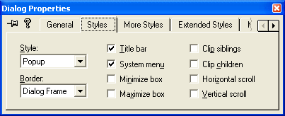 Setting the dialog style