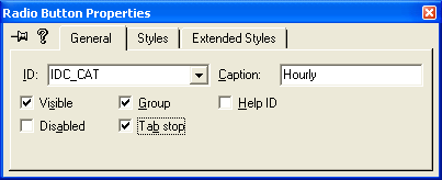Modifying the radio button properties