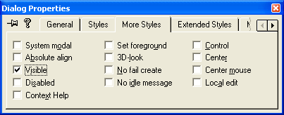 More dialog properties modification.