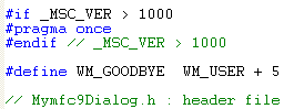 Visual C++ MFC code segment