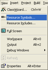 Viewing the resource symbols in the project.