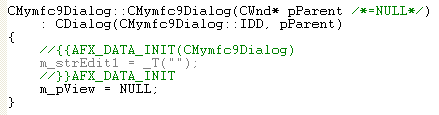 Visual C++ MFC code segment