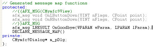 Visual C++ MFC code segment
